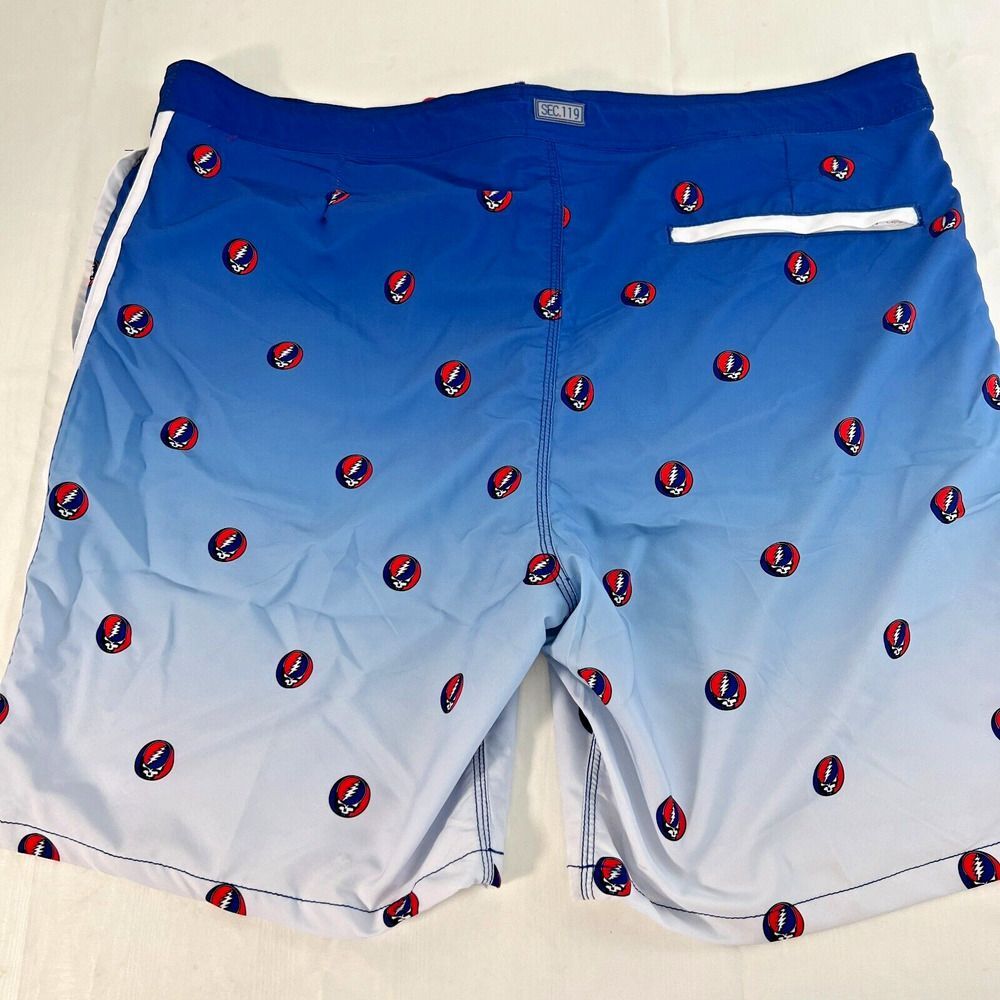 Grateful Dead Board Shorts Sec‎ 119 Swim Trunks Mens Skulls 44 - Picture 2 of 16